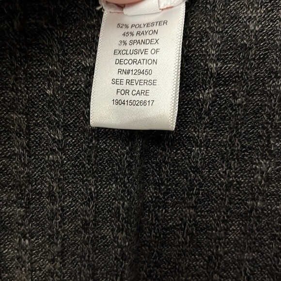 Candies Open Front Cardigan Ribbed Poncho with Suede Pockets/button detail L/XL - Picture 4 of 12